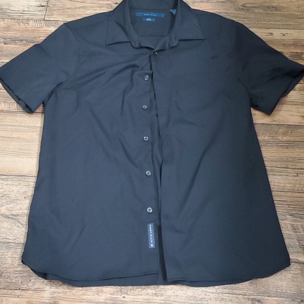 Black collared shirt